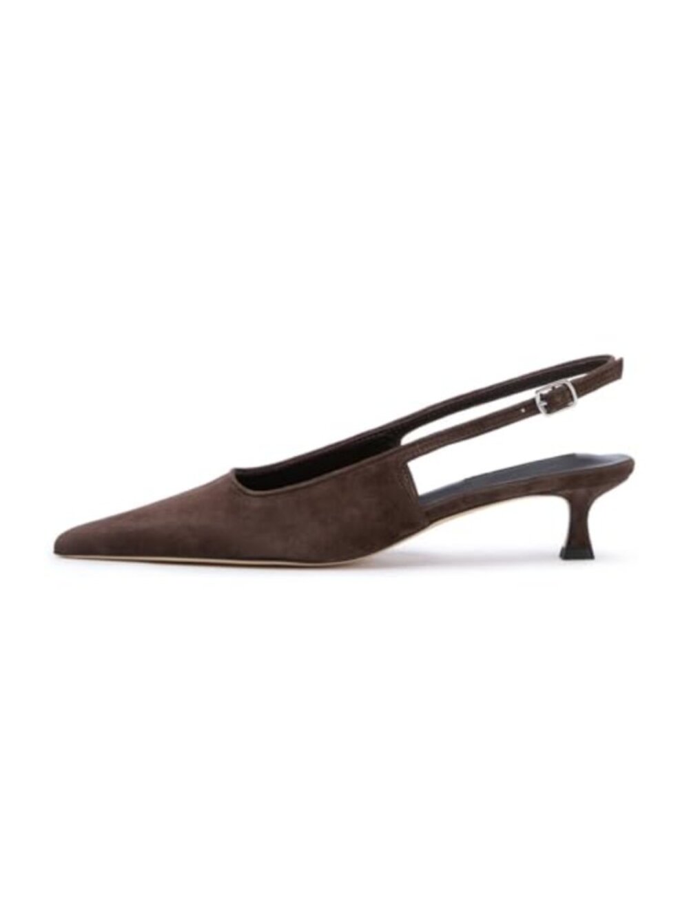 KISSASA Women Slingback Kitten Heels Closed Pointed Toe Pumps Low Heel Office